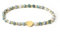 MetJakt Handgemachter Naturstein Perlenarmband 4MM Mini Stretch Armband Energiearmbänder 18k vergoldet Herz Armbänder für Damen Damenschmuck Echtes (Baumachat)