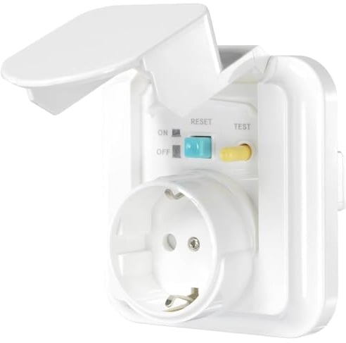 Sygonix SY-5775152 1fach Unterputz-Fehlerstrom-Sicherheitssteckdose erhöhter Berührungsschutz IP44 Weiß