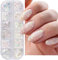Holographic Nail Glitter,1Boxes 12Grids Nail Flakes Aurora Iridescent Irregular Paillettes,Mermaid Bright Colorful Ice Foil Nail Sequins for DIY Nail Art Decoration Shining Flakes