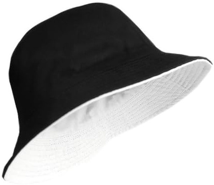 QHFlashbuy Fischerhut Bucket Hat Schutz Sonnenhut für Damen und Herren,Reversibel Bucket Hat Faltbar Faltbarer Eimer-Hut für Wandern Camping Strand 56-58cm(Black)