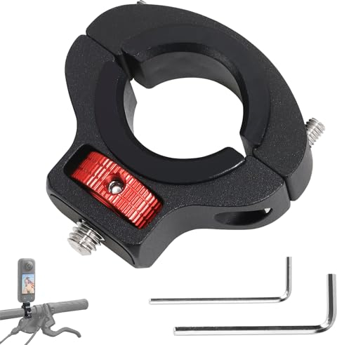 ZDNT Action Kamera Fahrradhalterung 360° drehbare Halterung Fahrrad Holder Kamerahalterung Metall Fahrradlenkerhalterung 1/4 Mount Action Kamera Lenker für Gopro, Anderen Action Cameras