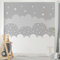 Bilderwelten Fototapete Kinderzimmer 288 x 288 cm Kinder Kindertapete Baby Muster Sterne Grau Vliestapete Tapete XXL Wanddeko Ideen