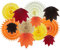 SUNBEAUTY 12 Pcs Orange Hanging Maple Paper Leaves Fans for Fall Party Decorations Hanging Leaf Fall Paper Fans for Autumn Thanksgiving Woodland Birthday Baby Shower Rustic Wedding Party Decorations