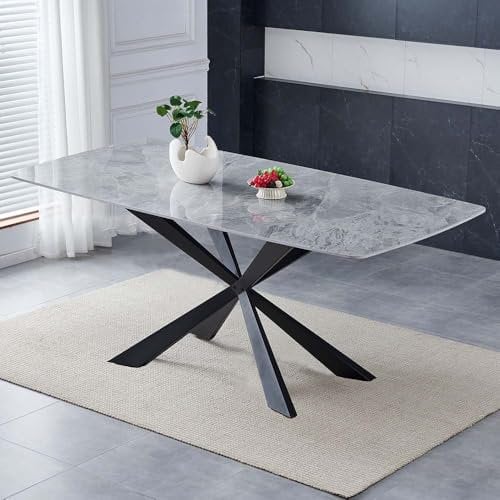 Milton & Oldbrook Esstisch, 180 cm, Keramik, Grau