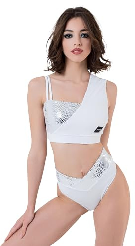 Invertika Completo Sportivo Donna Pole Dance Top Double-Face Elegante & Slip Effetto Push Up