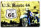 DiiliHiiri Poster Classic Bike-Enthusiasten, 30 x 20 cm, antiker Stil, Route 66, Vintage-Schild für Motorrad-Fans (2635-304)