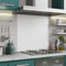 BELOFAY 6mm Tempered Glass Splashbacks for Cookers, Toughened Glass Heat Resistant Splashback for Kitchen Oven (White Glass, 60x60)