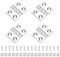 sourcing map Small Acrylic Hinges Plastic Clear Hinge 35 x 25mm Continuous Piano Folding Hinges with Hole and Screw for Aquarium Lid Crafts Display Stand Pack of 4 Transparent
