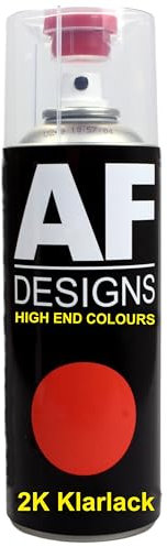 Alex Flittner Designs Vernice trasparente opaca, bomboletta spray con indurente, 400 ml, antigraffio, resistente alla benzina