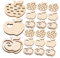 DIYEAH 100St Bastelzubehör selber machen tischdeko esstisch Holzdekoration Wandtapetendekoration Mini-Chips Produkt gefälschte Äpfel Apfel hölzerne Ornamente Holzscheibe für Party Bambus