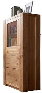 Woodroom Highboard Gera Wildeiche massiv geölt (73x142x40 cm)
