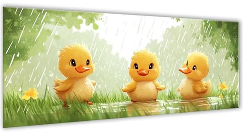 Diamond Painting Erwachsene, Diamond Painting XXL Ente Diamant Malerei Kits 35x16inch, DIY Bastelset Erwachsene mit Zubehör, Mosaikherstellung Malen Nach Zahlen Set Home Wand Dekor Weihnachten WQ-1314