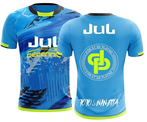 T-Shirt JUL Hommes Femmes, Maillot de Foot JUL Enfant, Cadeaux des Fans Plusieurs Modéle Disponible T-Shirt Fan de Musique Mode Streetwear T-Shirts de Sport Impression 3D Haut d’Entraînement Fitness