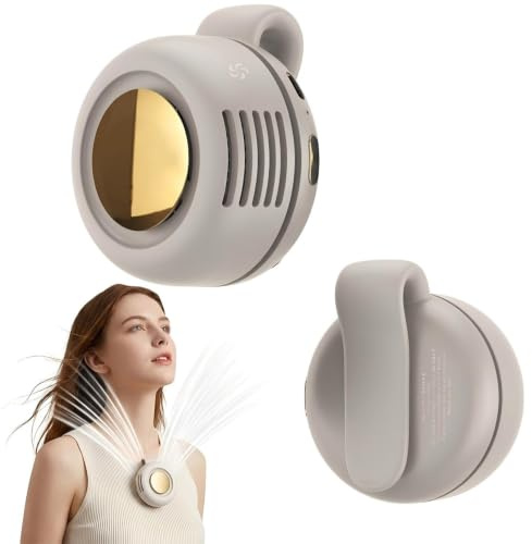 Mini ventilatore portatile con clip USB, 2026 nuovo Mini Ventilatore a Clip Senza Pale e Silenzioso, 3 velocità, Rotazione a 360°, adatto per esterni, viaggi e ufficio, accessori da viaggio (bianco)