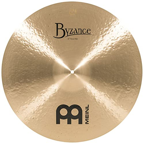 Meinl Cymbals Byzance Traditional Ride Heavy 22 Zoll (Video) Schlagzeug Becken (55,88cm) B20 Bronze, Traditionelles Finish (B22HR)