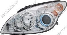Prasco - HN0404914 - Hyundai - I30 - Mod. 09/07-01/10 - Scheinwerfer Links-H1+H7-Mit Lwr-Mit Motor-Verchromt