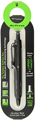 Tombow BC-AP12 Kugelschreiber Air Press Pen mit innovativer Druckluftechnik, vollschwarz