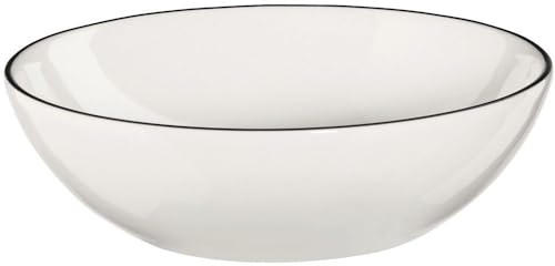 ASA à Table Ligne Noire Schale aus Fine Bone China in der Farbe Weiß mit schwarzer Linie Handbemalt, Maße: 11,5cm x 11,5cm x 3,5cm, 1910113