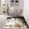 VIMODA Moderner Teppich Braun Beige Baumstumpf Holz Optik, Maße:80x150 cm
