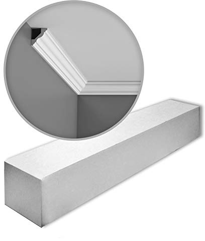 Orac Eckleisten CX110-box-10 200 cm x 4,5 cm x 4,1 cm aus extrudiertem Polystyrol (HDPS) vorgrundiert 10 Leisten / 20 m