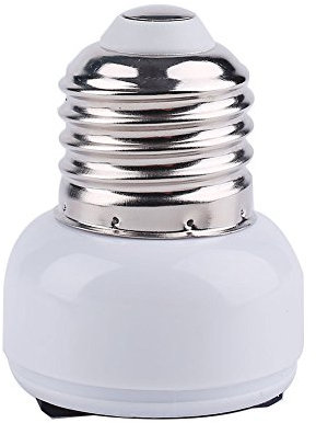 E27-USEU convertidor de enchufe, adaptador de base de lámpara de para bombillas LED y bombillas incandescentes y bombillas CFL (1 unidad)