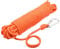HHOOMY Magnetangel-Seil mit Metallhaken, 20m Nylon-Seil (8mm) - Hochfestes Allzweckseil für Outdoor & Haushalt, Orange