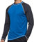 Arcweg Langarmshirt Herren Rash Guards Farbecht UV Schutz Funktionsshirt Langarm Shirt Schnelltrocknend Atmungsaktiv Wandershirt UPF 50+ Sonnenschutz Jungen Surf Laufen Angeln Wandern Blau/Grau EU L