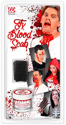 W WIDMANN MILANO Party Fashion 09604 - Kunstblut Set, Schminke, 28,4 g Blutschorf, Schwämme und Pinsel, Wunden, Horror, Halloween, Mottoparty