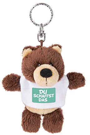 NICI 44710 Schlüsselanhänger Bär mit T-Shirt Du schaffst das 10cm
