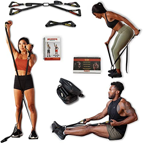 Bullworker ISO-FLO isometrisches Trainingsgerät – Suspension-Trainer-Gurte und Widerstandsbänder für Calisthenics, Pilates und Krafttraining, tragbare Heim-Fitnessgeräte für Rücken-, Rumpf- Training