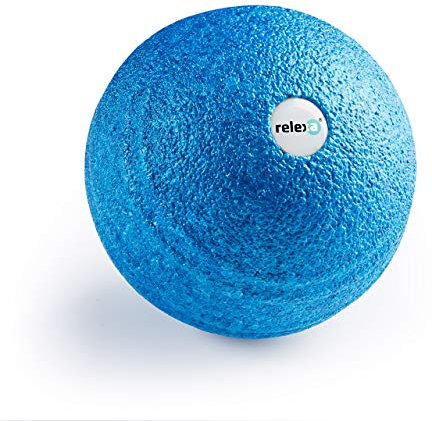 Relexa Faszienball 8cm - Ideal Zur Massage Bei Rückenschmerzen & Als Ergänzung Zum Fitness-Training - Angenehmes Material & Recyclebar - Blau