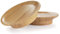 BambooMN Bambus-Untersetzer/Weinglas-Topper, 10,2 cm, vertikaler Schnitt, rund, 4-teiliges Set
