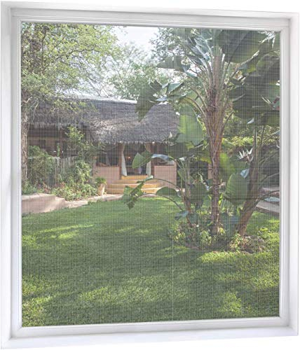 MYCARBON Zanzariera per Finestra Adesiva Tagliabile(2 Set di 130x150cm Bianco)