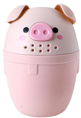 Ruankenshop Taza De Champú Taza De Champú para NiñOs Baño De Los Niños El Pelo del Bebé Enjuagadora Accesorios De Baño para Niños El Lavado del Cabello Taza Pink