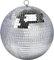 30cm Spiegel-Disco-Kugel ideal für eine Party oder DJ Lichteffekt Weihnachten (30cm, Silber)