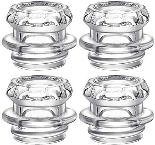 Vesici 4 Stück Kaffee-Perkolator Glasdeckel Ersatzglas Kaffeefilter Knopf Top Transparent Perkolator Ersatzteile für Topffilter 3,5 cm