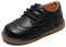 Panegy Zapatos de bebé niña de PU cuero zapatos con cordones bajos elegantes ligeros zapatos brogue casual con suela morbida para suela fiesta boda, C Negro, 27 EU