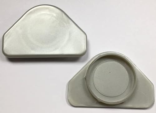 35mm Silver Grey Hinge Hole Cover Caps 10 Pk for Kitchen Cabinets with Wings Blanking Bung