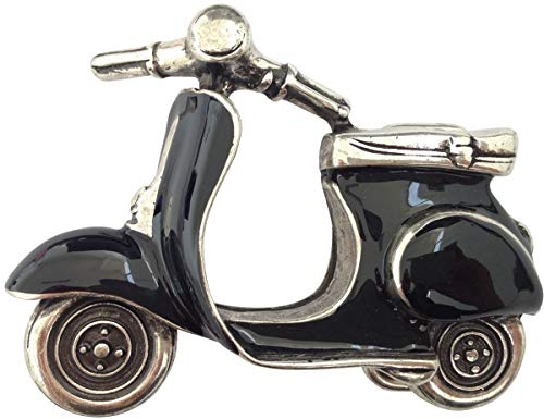 BELTINGER Gürtelschnalle Scooter 4,0 cm | Buckle Wechselschließe Gürtelschließe 40mm Massiv | Mit Emaille | Wechselgürtel bis 4cm | Schwarz