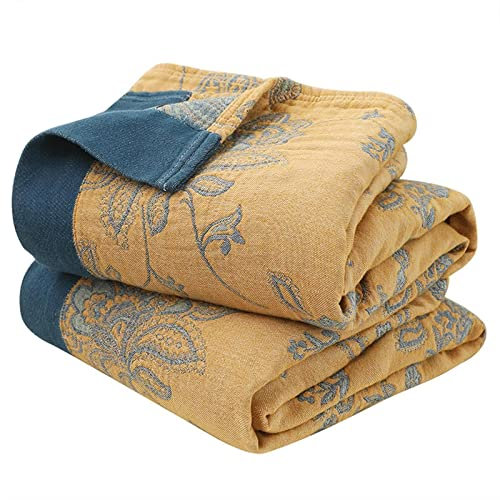 SAYT RLAE 100% Baumwolle Boho Decke Tagesdecke Doppelseitig Kuscheldecke Bettwäsche, Blanket Cover for Bed Sofa, Baumwolldecke Couchdecke Sesseldecke Wendedecke Bettüberwurf, 150x200cm