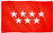 Runesol Bandera de la Comunidad de Madrid, 91x152cm, 3ft x 5ft, 4 Ojales, Ojal en las Esquinas, Bandera de Madrid, España, Banderas Premium, Interior, Exterior, Colores Vívidos, Día de la Constitución