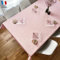 Douceur De Plumes Nappe Aspect Lin Rose poudré 140x200 cm Rectangulaire Anti Tâches Imperméable Lavable Decoration Table