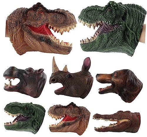 Toyvian Hippo Handpuppe Spielzeug Spielzeuge Tier Zubehör Kind