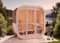 FinnTherm Fasssauna ScandiCube Mini XXS, Moderne Outdoor Sauna inkl. Dacheindeckung und Fußboden, Ø 214 x 130 cm, 4,5 m³ Volumen, Gartensauna mit 42 mm Wandstärke, Außensauna aus nordischer Fichte