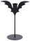 PARTY DISCOUNT NEU Fledermaus Kerzenständer aus schwarzem Metall, Größe ca. 14 cm x 8,5 cm x 19,5 cm
