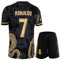 Mikalay Madrid #7 Retro Black Dragon Limitierte Sonderedition Seltenes Fußball Kinder Trikot Shorts Set Jugendgrößen (Schwarz,140)