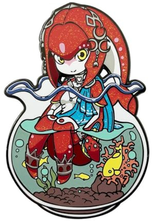 MayDee Zeld Mipha Insigne Zeld Breath of The Wild Mignon Mipha Métal Insigne Game Collection Livre Sac Décoration Broche (B)