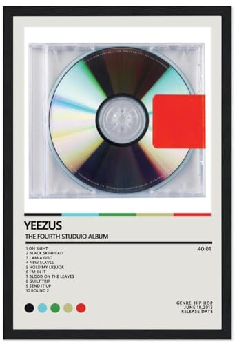 EVMILA Kanye West Poster Yeezus Poster Poster Dekorative Malerei Leinwand Wandkunst Wohnzimmer Poster Schlafzimmer Malerei,Wandkunst Bilddruck Moderne Familienzimmer Dekor 12x18inch(30x45cm)