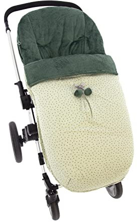 Saco Silla de Paseo Universal Rosy Fuentes- Saco Carrito Bebé - Funda de silla de paseo - Equipado para ser Ajustado perfectamente -Verde