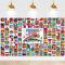 DPKOW Jeux de 2024 jo Drapeaux Bannière Décoration Bienvenue, Pays Drapeau Bannière Décoration Monde International Drapeaux pour France jo 2024 Décoration Toile Fond, 185 * 110cm
